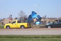 Blue Metal Tripod Sculpture - Overland Park, KS.jpg