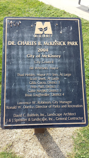 Dr. Charles B. McKissick Park Marker - McKinney, TX.jpg