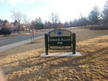 Entrance to George M. Wallace Park - Denver, CO.jpg
