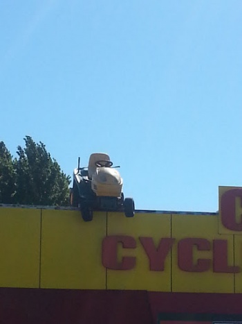 A Mower on a Roof - Christchurch, Canterbury.jpg